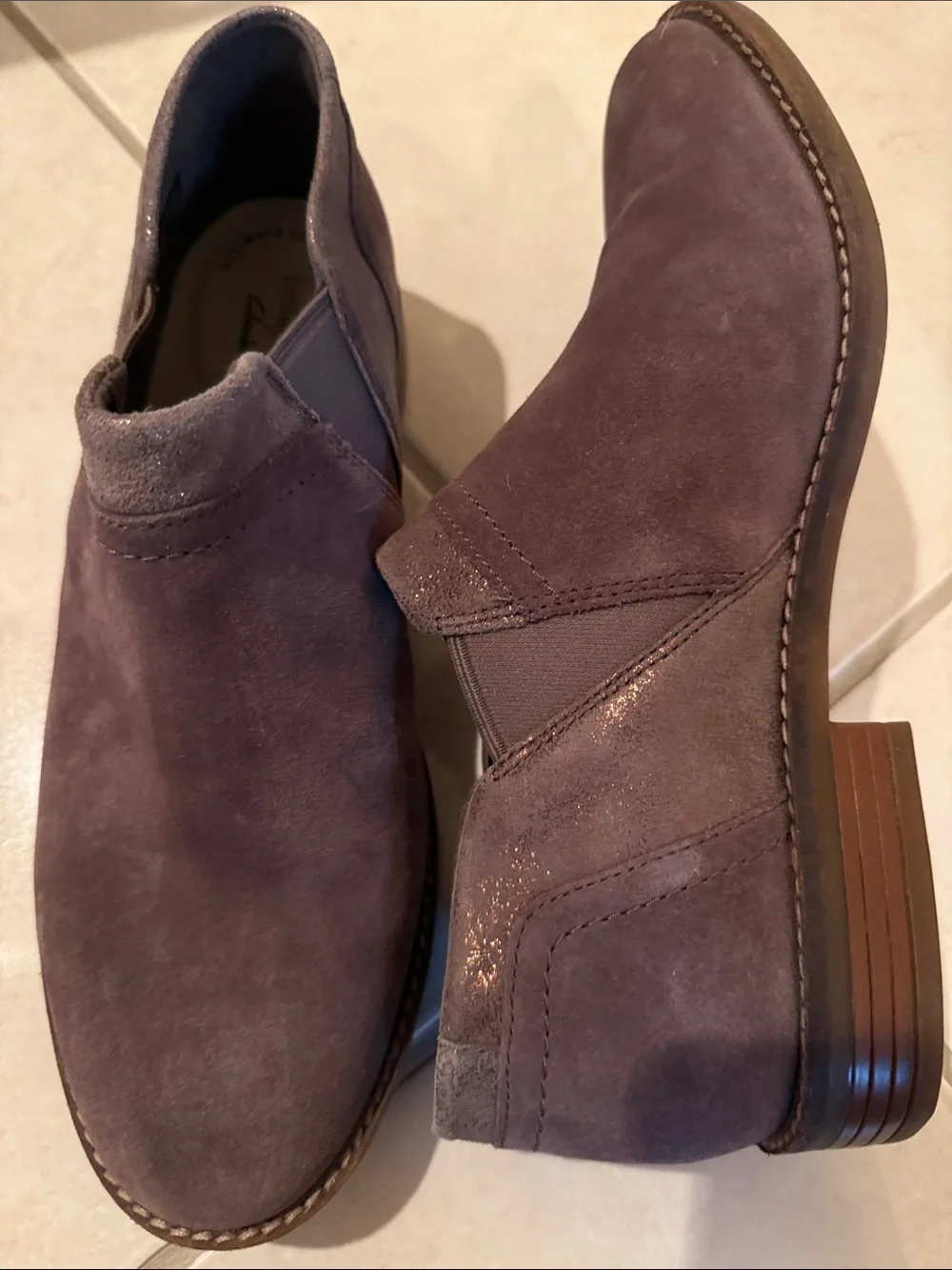 Clarks Men's Suede Slip-On Loafers in Brown